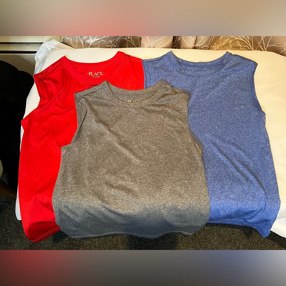 Place Kids' Colorful Tank Tops - Red, Gray, Blue